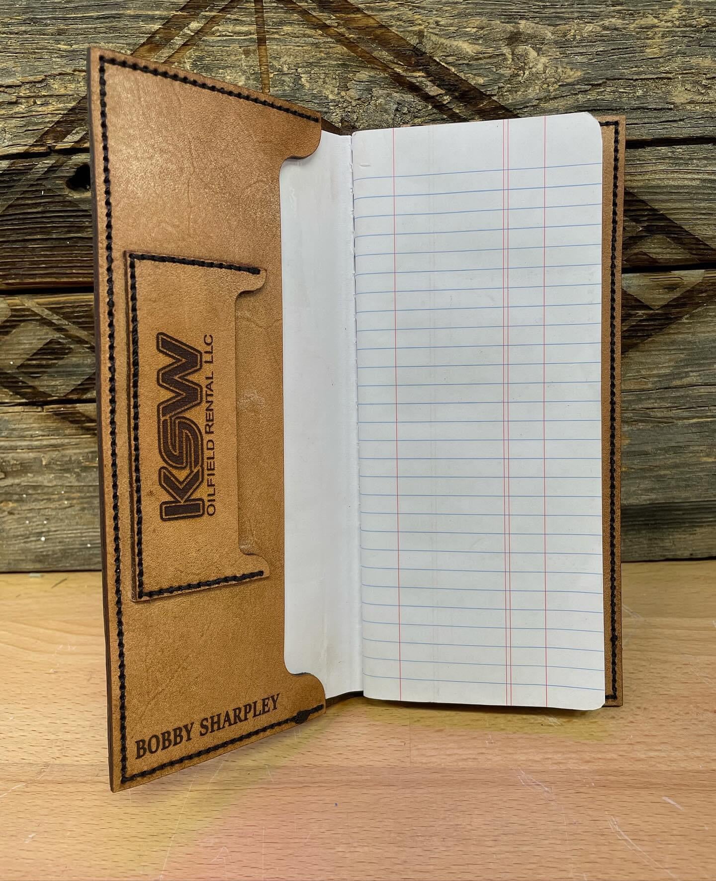 Leather tally book cover