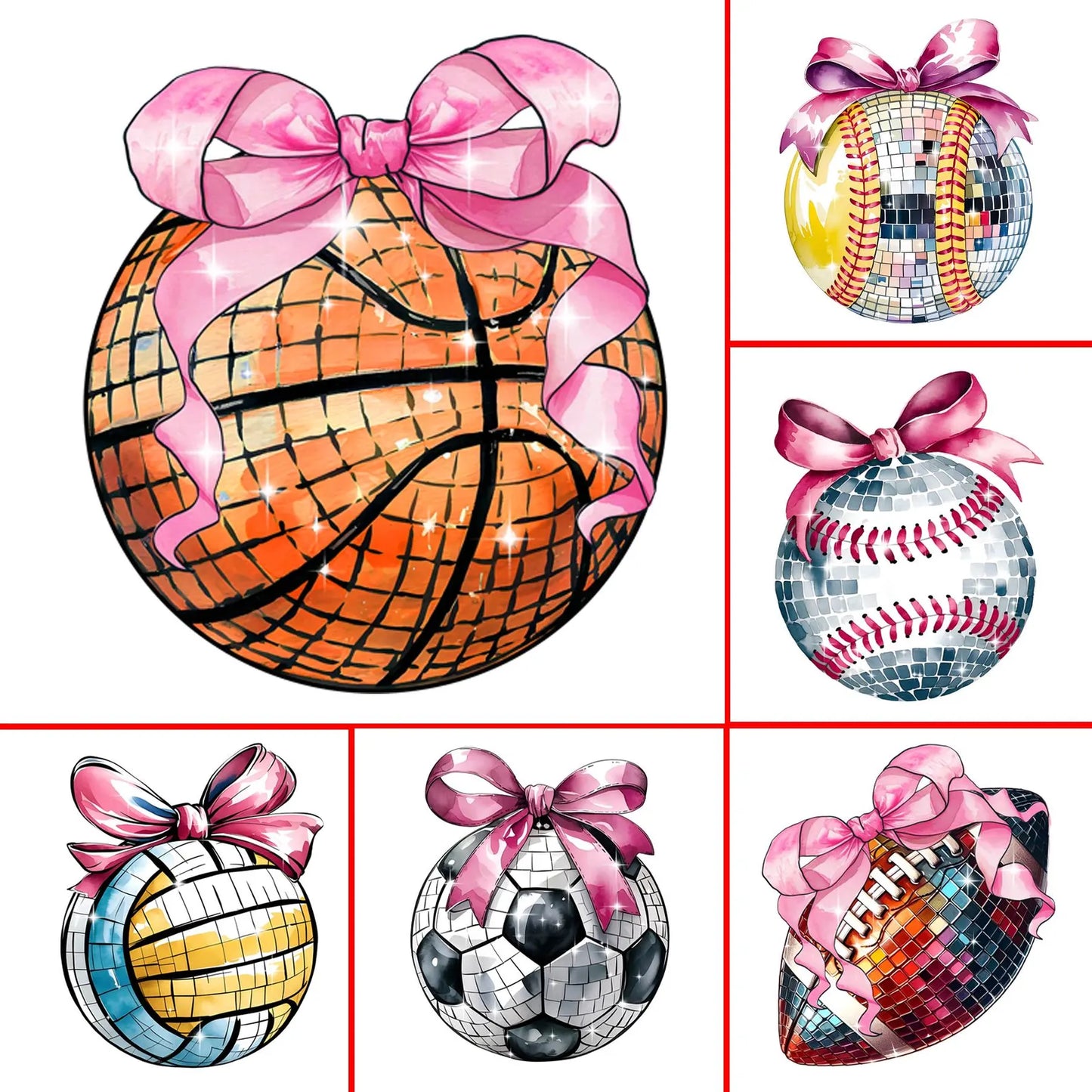 SWEATSHIRT Disco ball sports balls (multiple options)